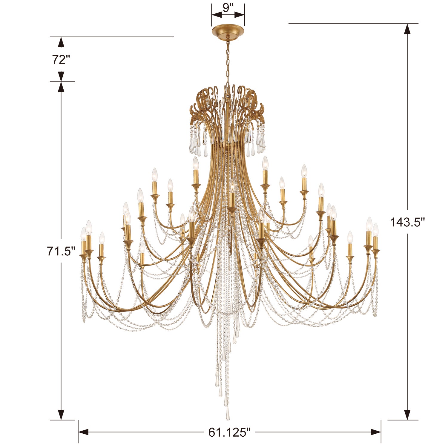 Crystorama ARC-1929-GA-CL-MWP