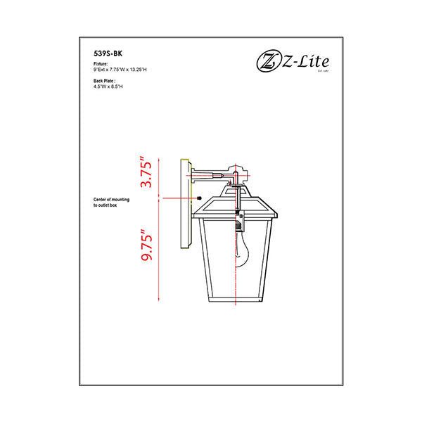 Z-Lite 539S-BK