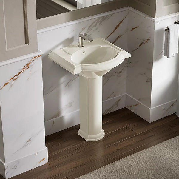 Devonshire 24-1/8 in Single Hole Oval Pedestal Bathroom Sink