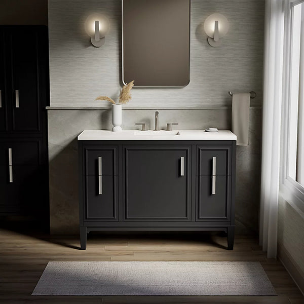 Southerk 48 in Bathroom Vanity Cabinet with Sink and Quartz Top