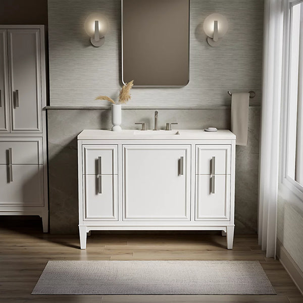 Southerk 48 in Bathroom Vanity Cabinet with Sink and Quartz Top