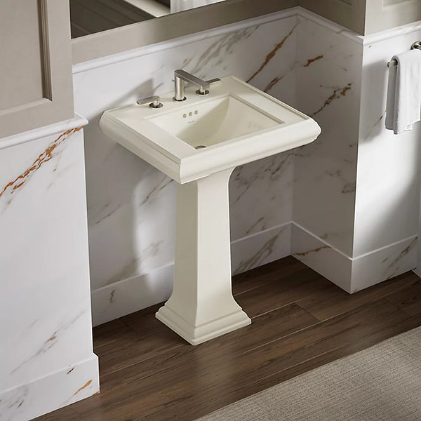 Memoirs Classic 24-3/16 in 8 in Widespread Rectangular Pedestal Bathroom Sink