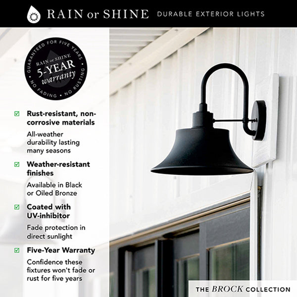 Brock 1-Light Outdoor Wall Lantern