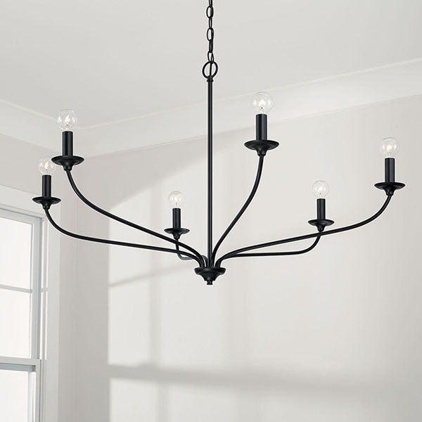 Dolan 6-Light Chandelier Wide Candle Style Chandelier