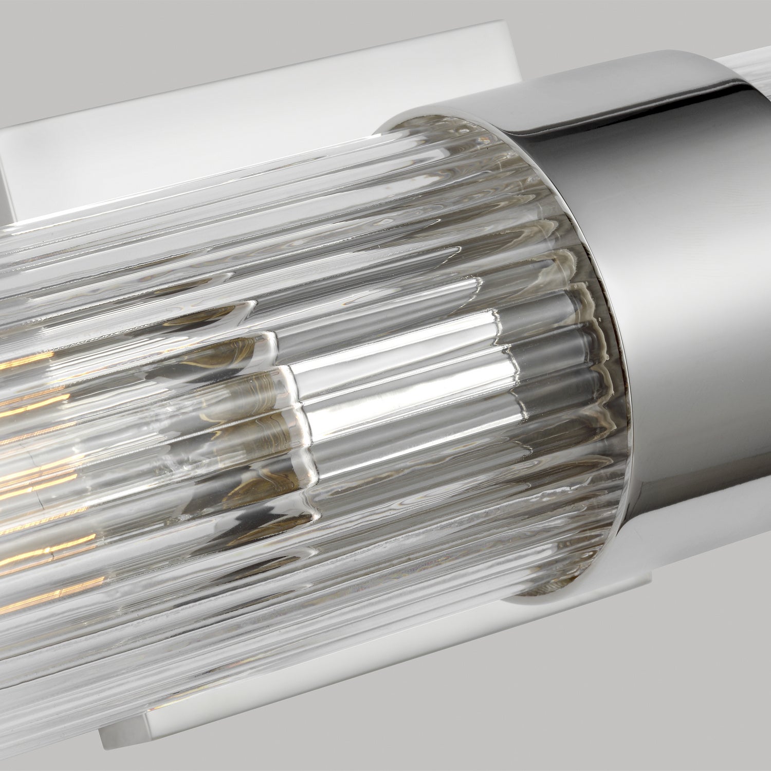 Geneva 2-Light Linear Bathroom Vanity Light with Clear Textured Glass Shade