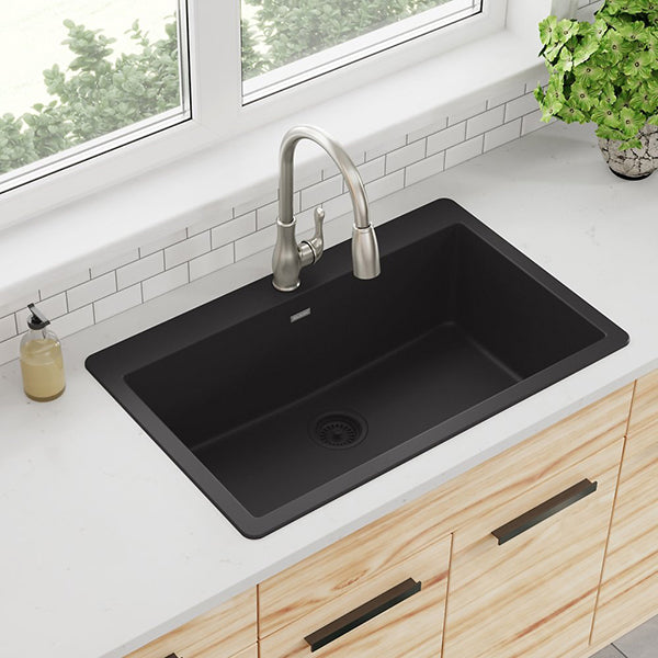 Quartz ClassicOffset Double Bowl Undermount Sink with Aqua Divide