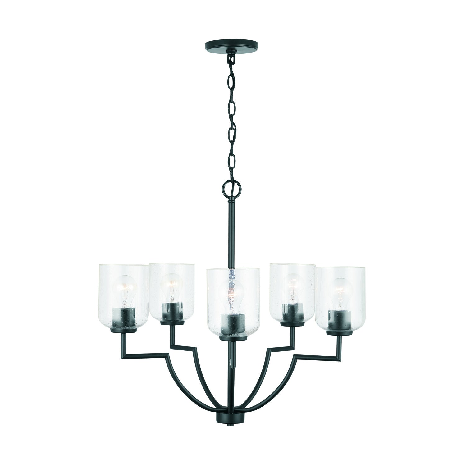 Carter 5-Light Clear Seeded Glass Chandelier
