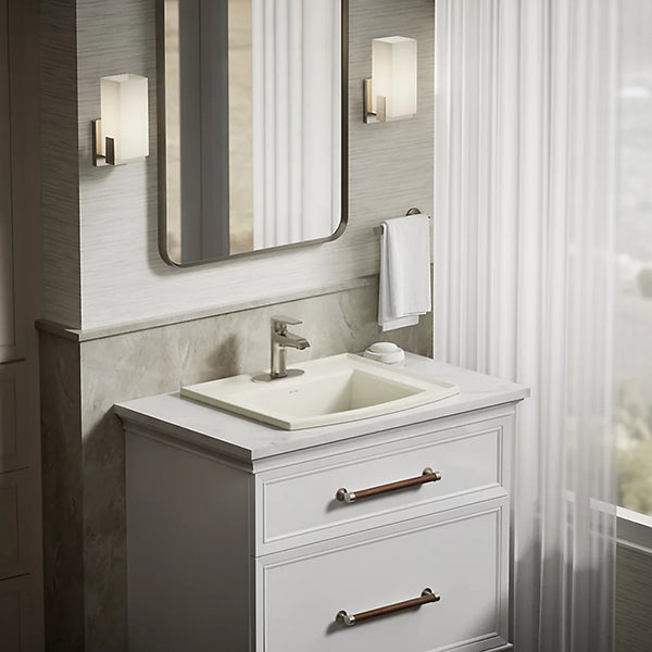 Archer 22-3/4 in 4 in Centerset Rectangular Drop-In Bathroom Sink