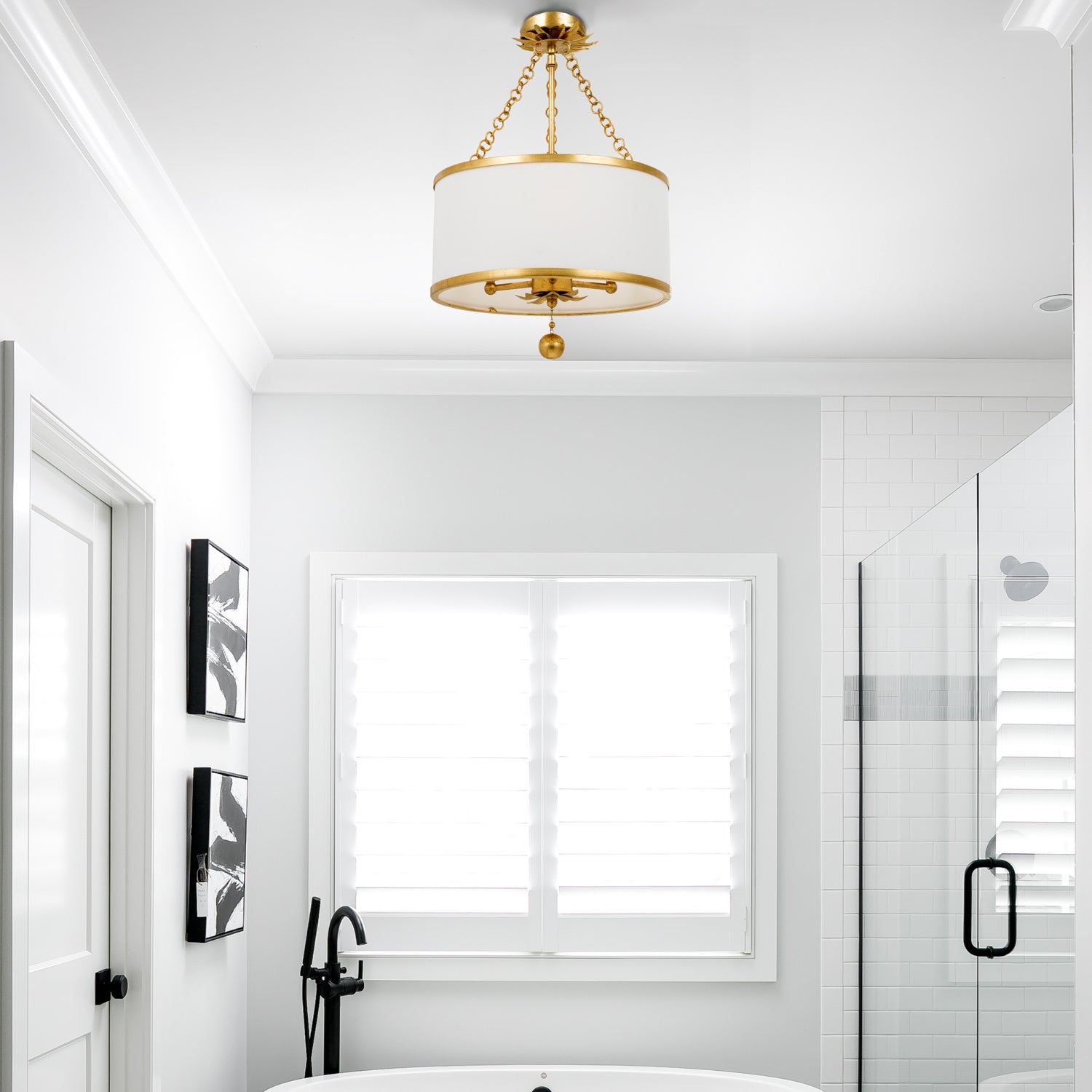 Broche 3-Light Semi-Flush Mount Ceiling Light
