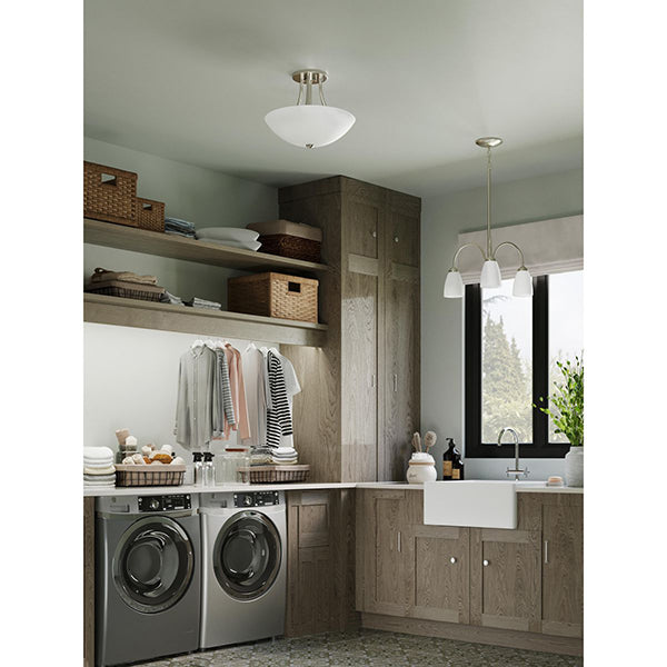 Gather 2-Light 12-7/8 in Convertible Semi-Flush Mount Ceiling Light