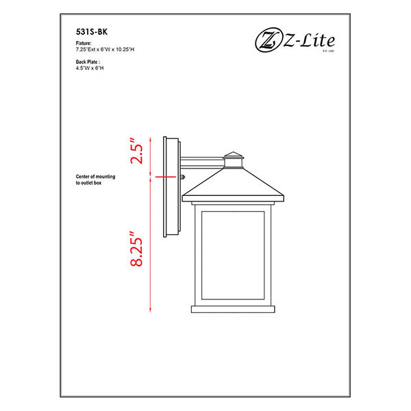 Z-Lite 531S-BK