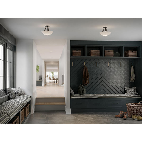 Gather 2-Light 12-7/8 in Convertible Semi-Flush Mount Ceiling Light