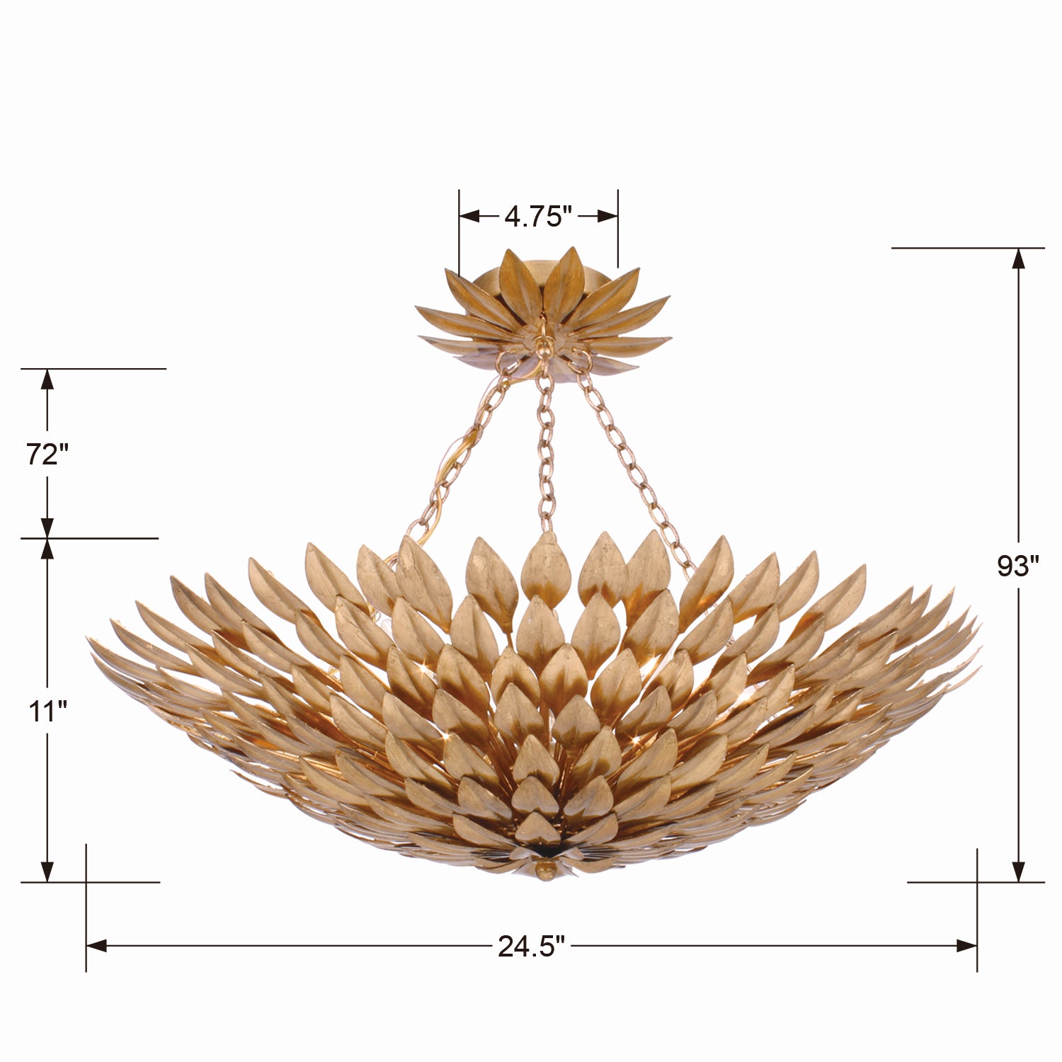 Broche 6-Light Semi Flush Mount Light