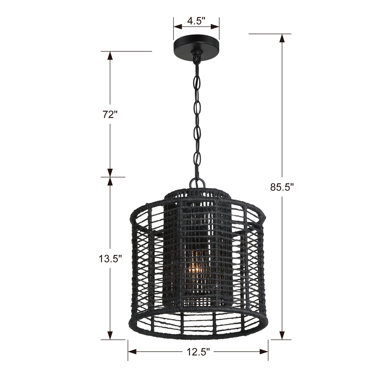Jayna 12-1/2 in 1-Light Pendant