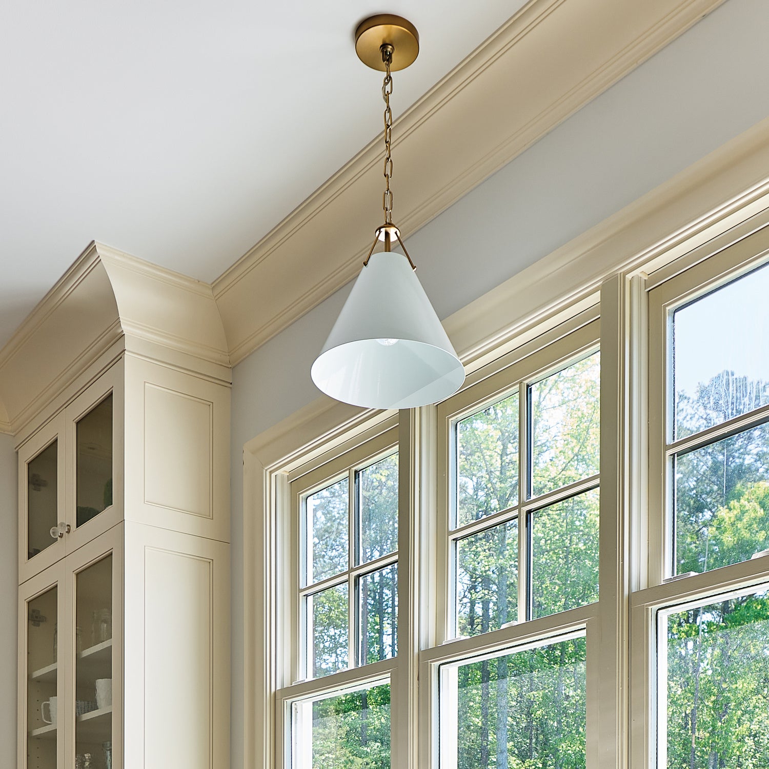1-Light Pendant, 10 in W x 12 in H, Modern Kitchen Island Lighting