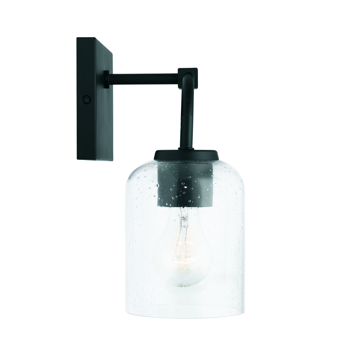 Carter 2-Light 14 in Bathroom Vanity Light with Clear Seedy Glass Shade