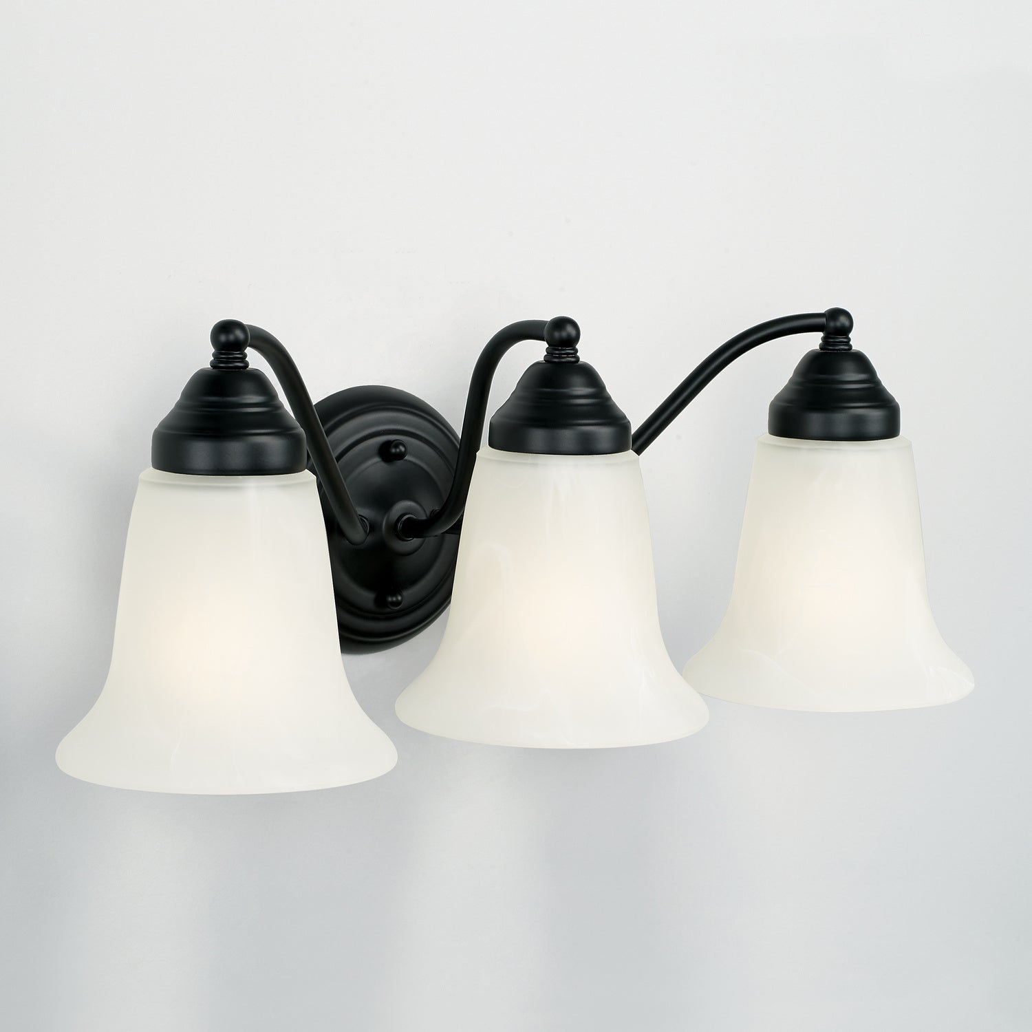 Brady 3-Light Bathroom Vanity Light with White Faux Alabaster Shade