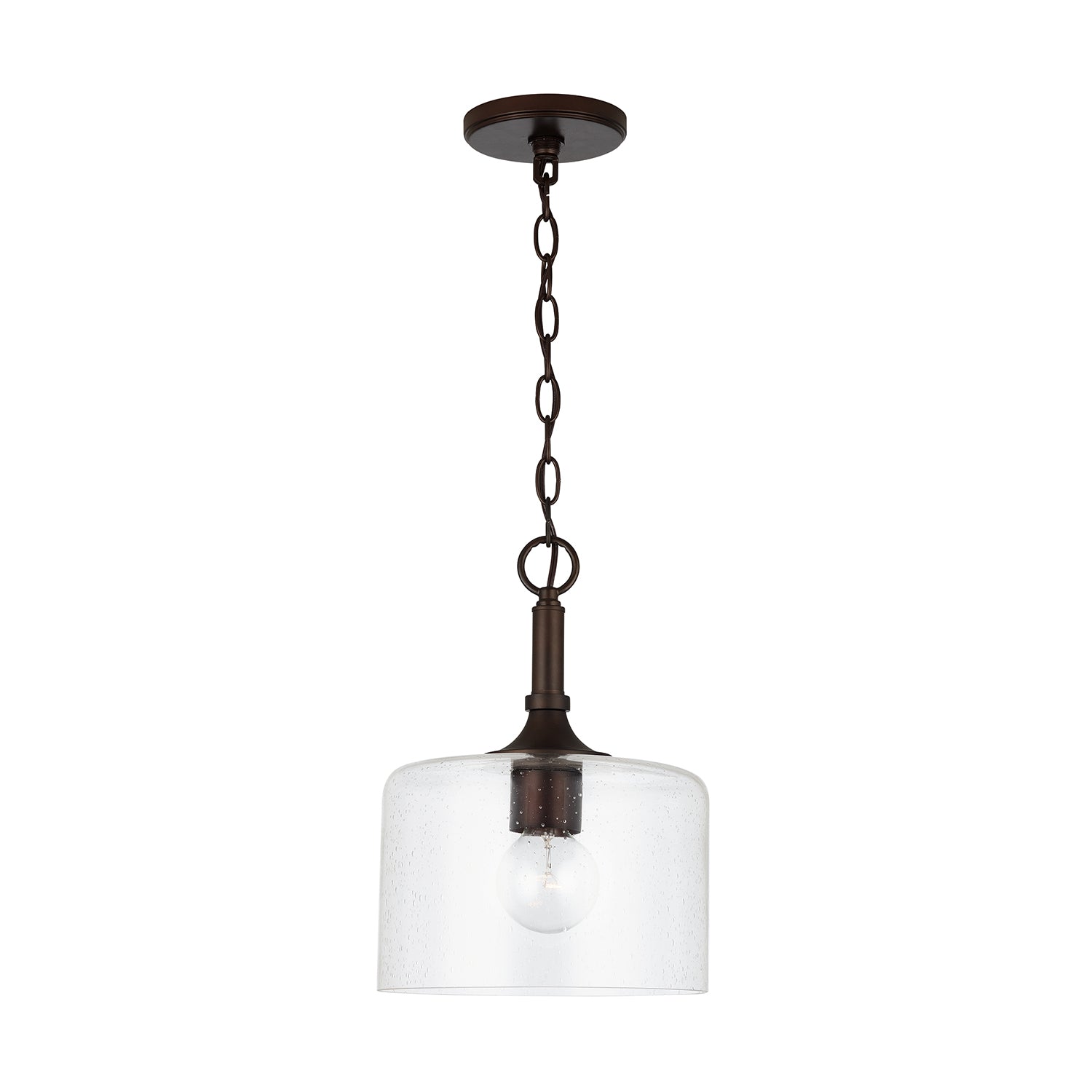 Carter 10 in 1-Light Pendant with Clear Seeded Glass