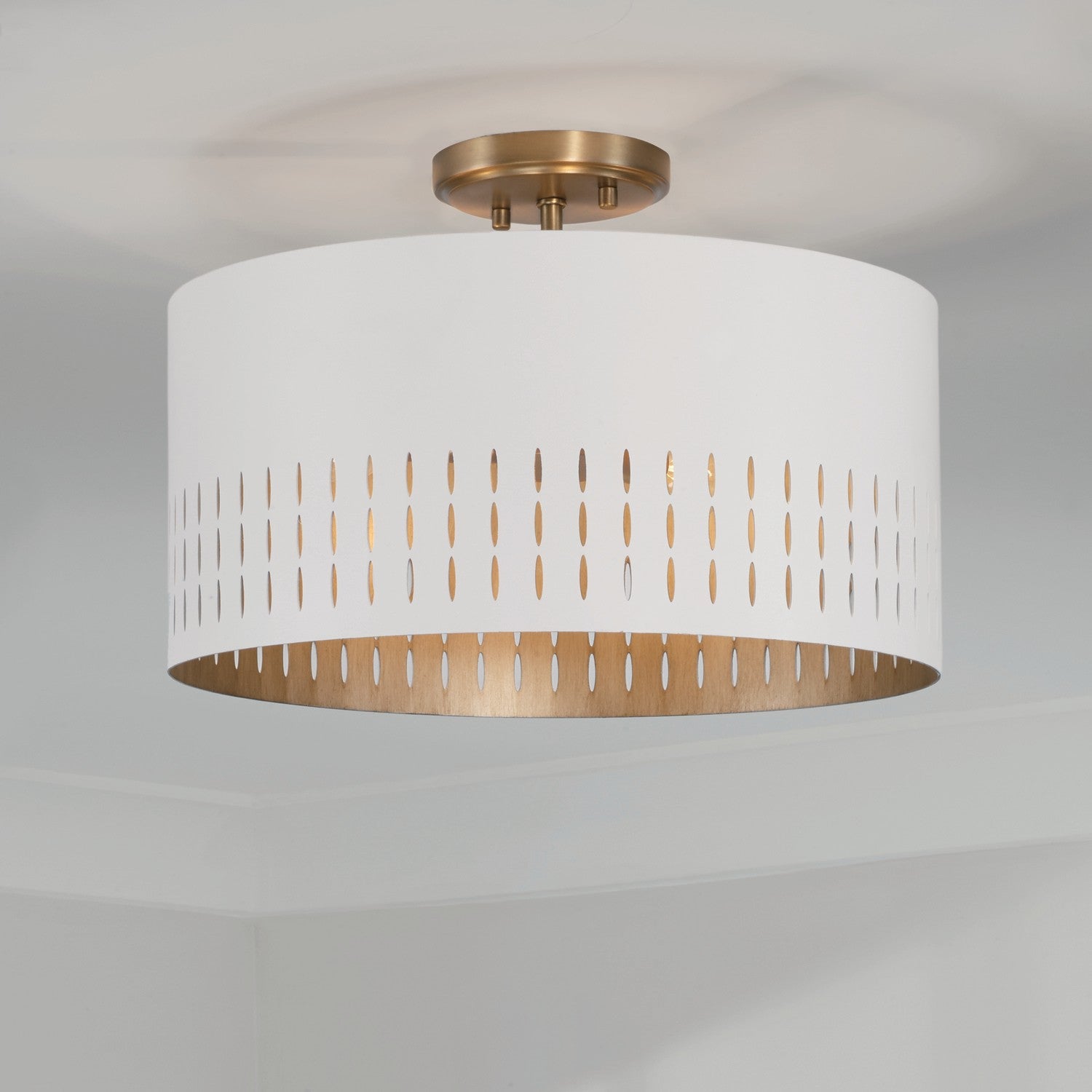 Eden 3-Light Semi-Flush Mount Ceiling Light