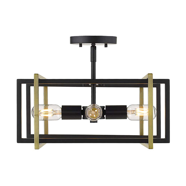 Golden Lighting 6070-SF BLK-AB: 140877_1.jpg (Variant Image)