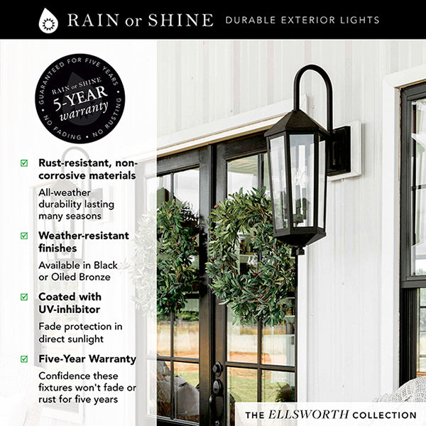 Ellsworth 3-Light Medium Outdoor Wall Lantern
