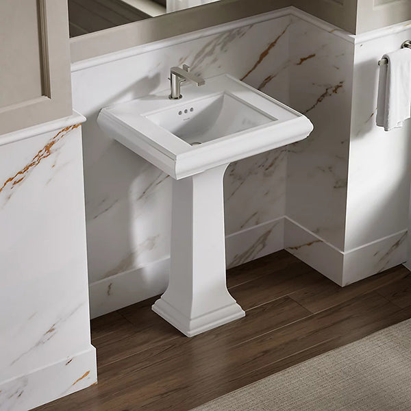 Memoirs Classic 24-3/16 in Single Hole Rectangular Pedestal Bathroom Sink
