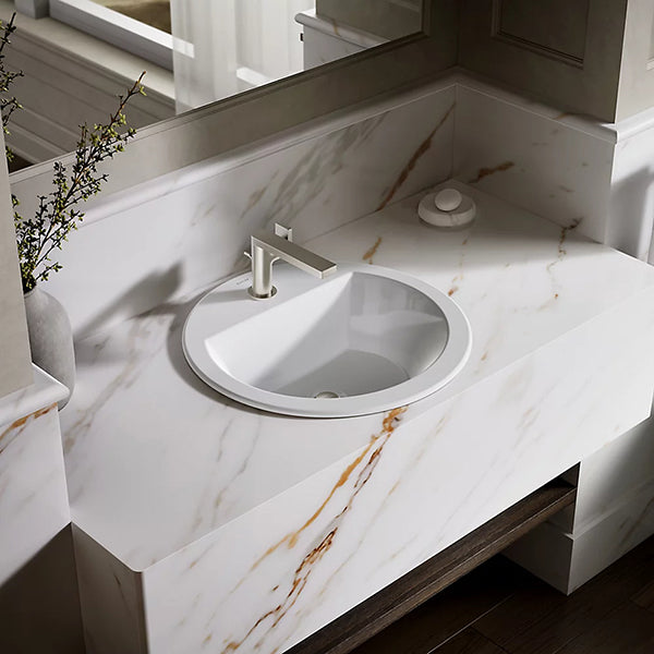 Bryant 19 in Single Hole Round Drop-In Bathroom Sink