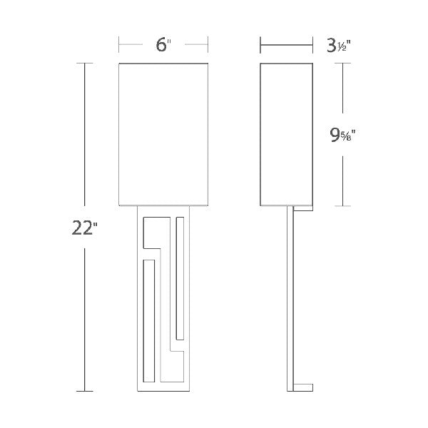 Modern Forms WS-26222-27-BK