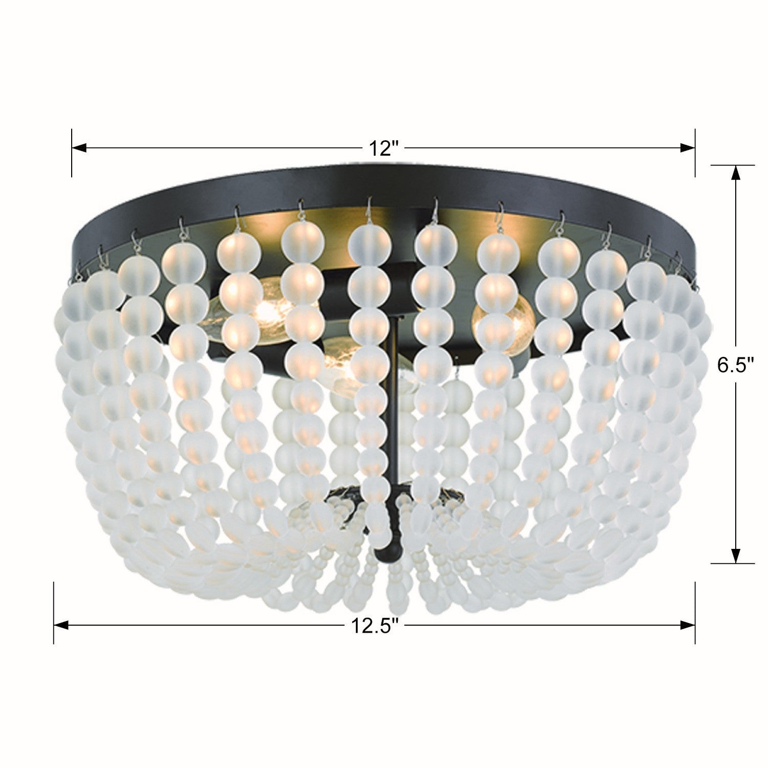 Rylee 3-Light 13 in Wide Flush Mount Ceiling Fixture