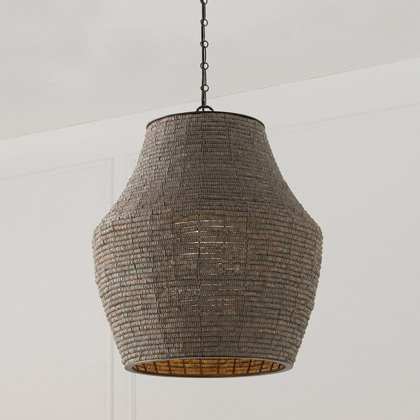 Morada 27 in Vase Pendant with Agegan Gray Shade