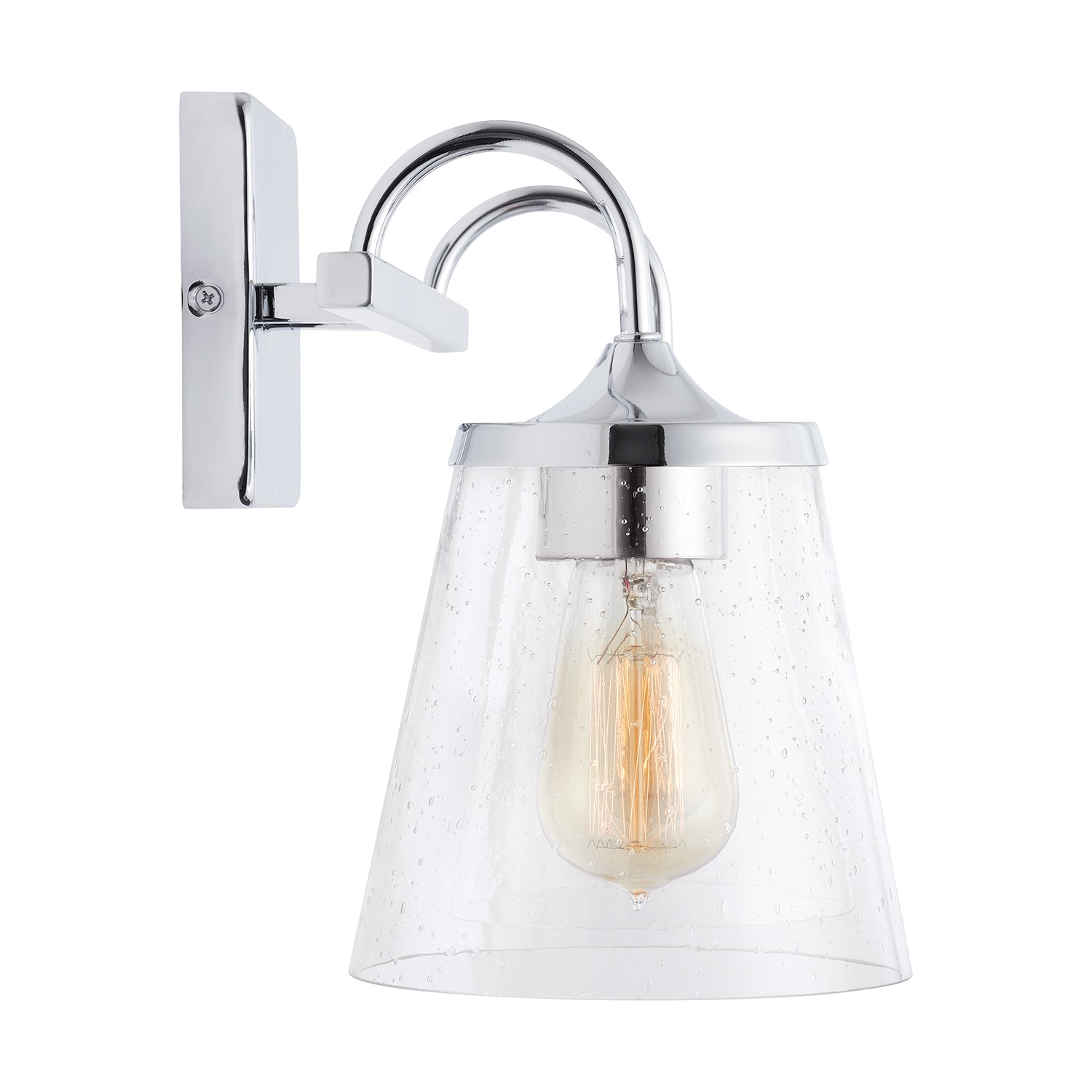 Jayne 2-Light 15-1/4 in Bathroom Vanity Light with Clear Seedy Glass Shades