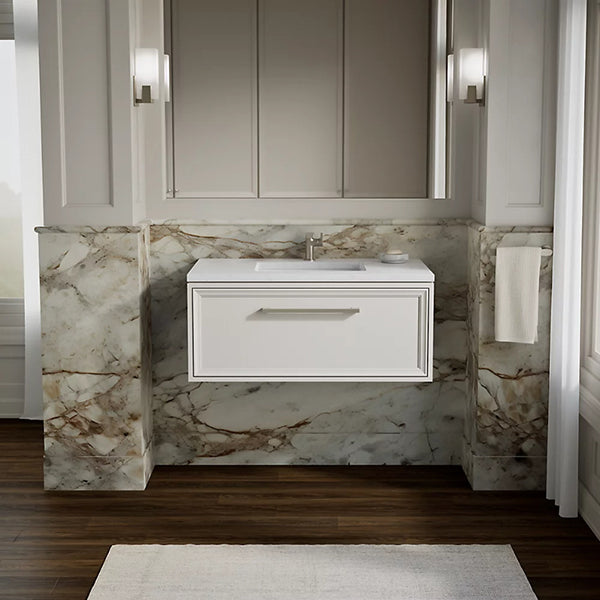 Lodern 36 in Wall Hung Bathroom Vanity Cabinet