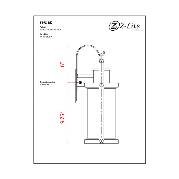 Z-Lite 569S-BK