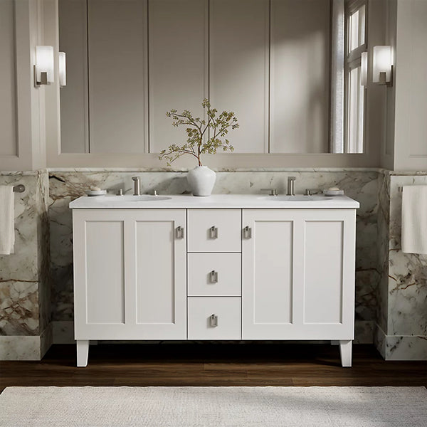 Poplin 60 in Bathroom Vanity Cabinet