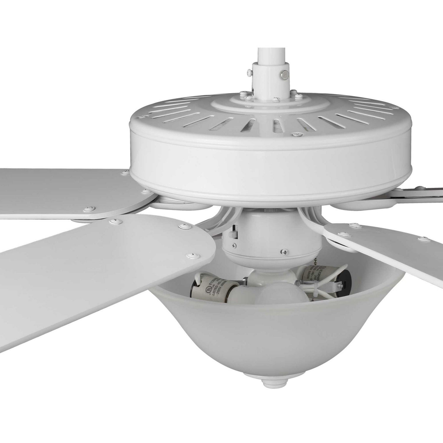 AirPro 52 in Five Blade Reversible Ceiling Fan with Etched Light Kit