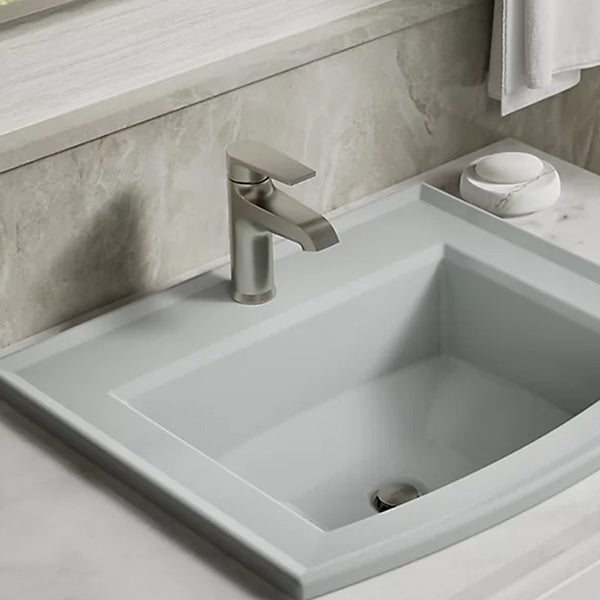 Archer 22-3/4 in Single Hole Rectangular Drop-In Bathroom Sink