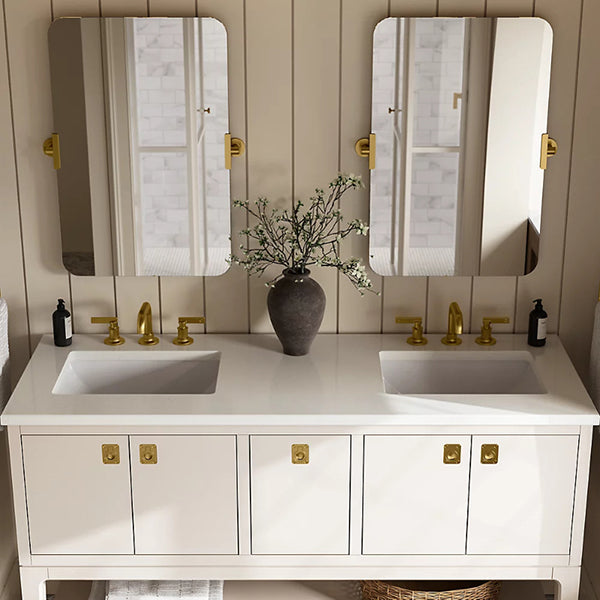 Seagrove 60 in Bathroom Vanity Cabinet with Sink and Quartz Top