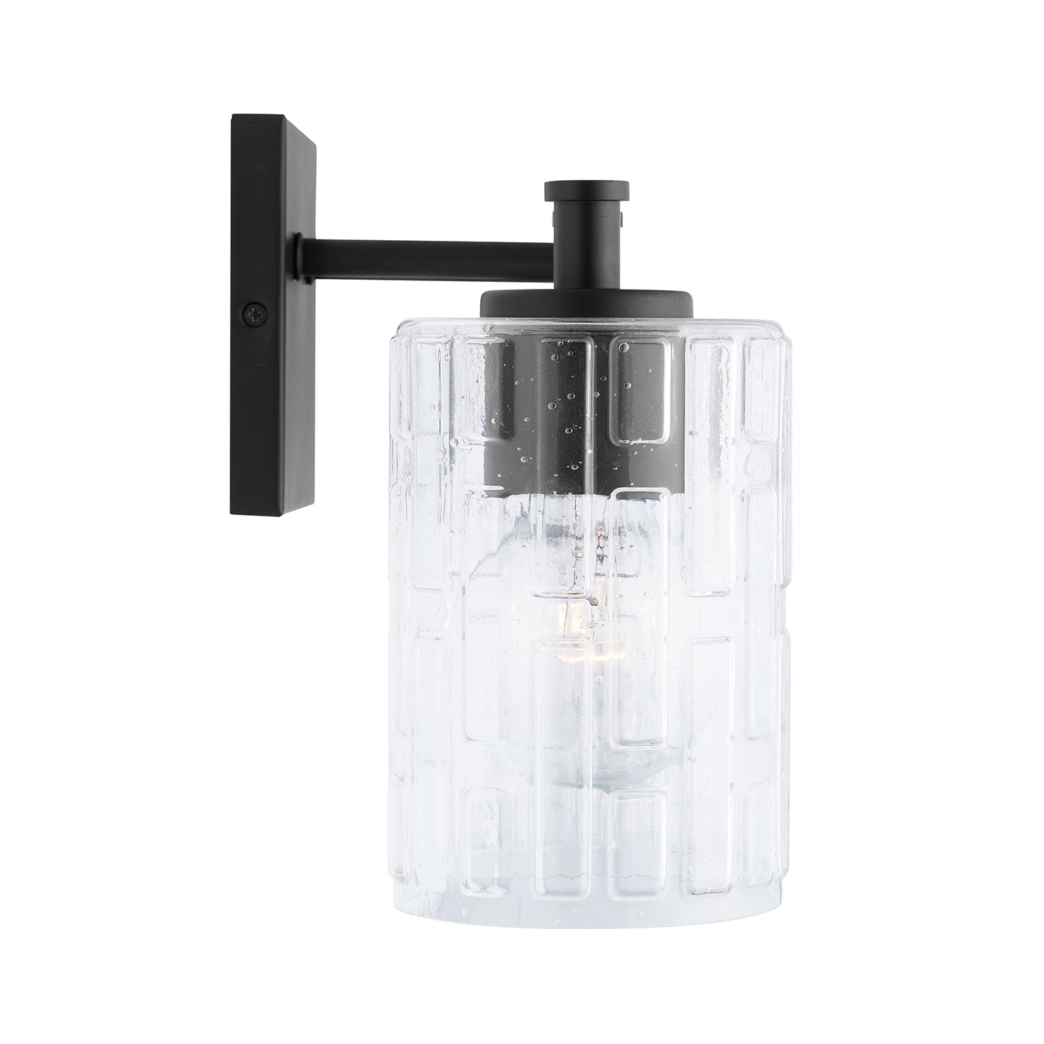 Emerson 3-Light 23 in Bathroom Vanity Light with Clear Textured Gass Shade