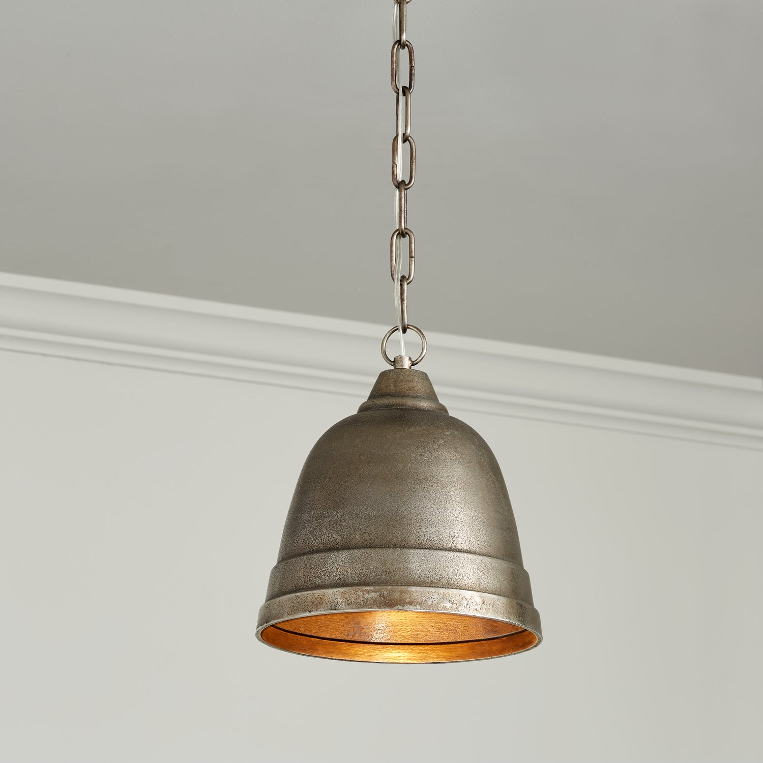 Sedona 10 in 1-Light Sand-Cast Bell Pendant