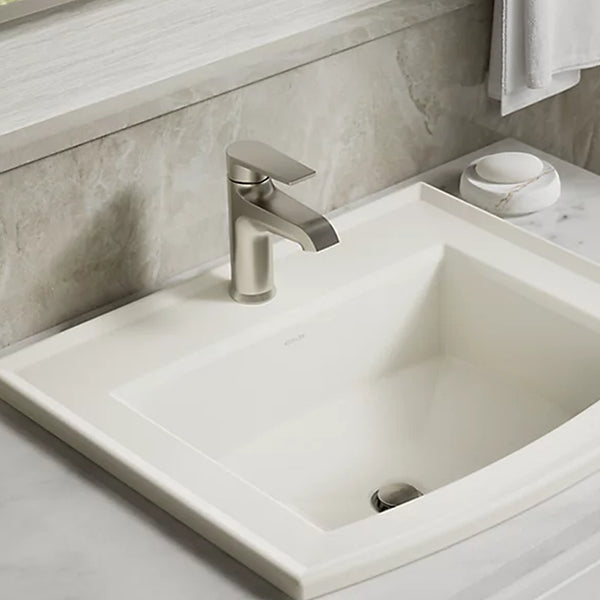 Archer 22-3/4 in Single Hole Rectangular Drop-In Bathroom Sink
