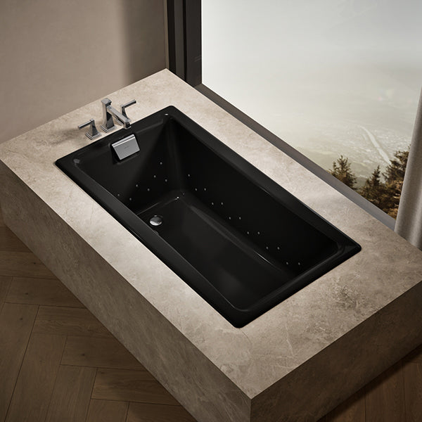 Tea-for-Two 60 in x 32 in Drop-in Heated BubbleMassage Air Bath