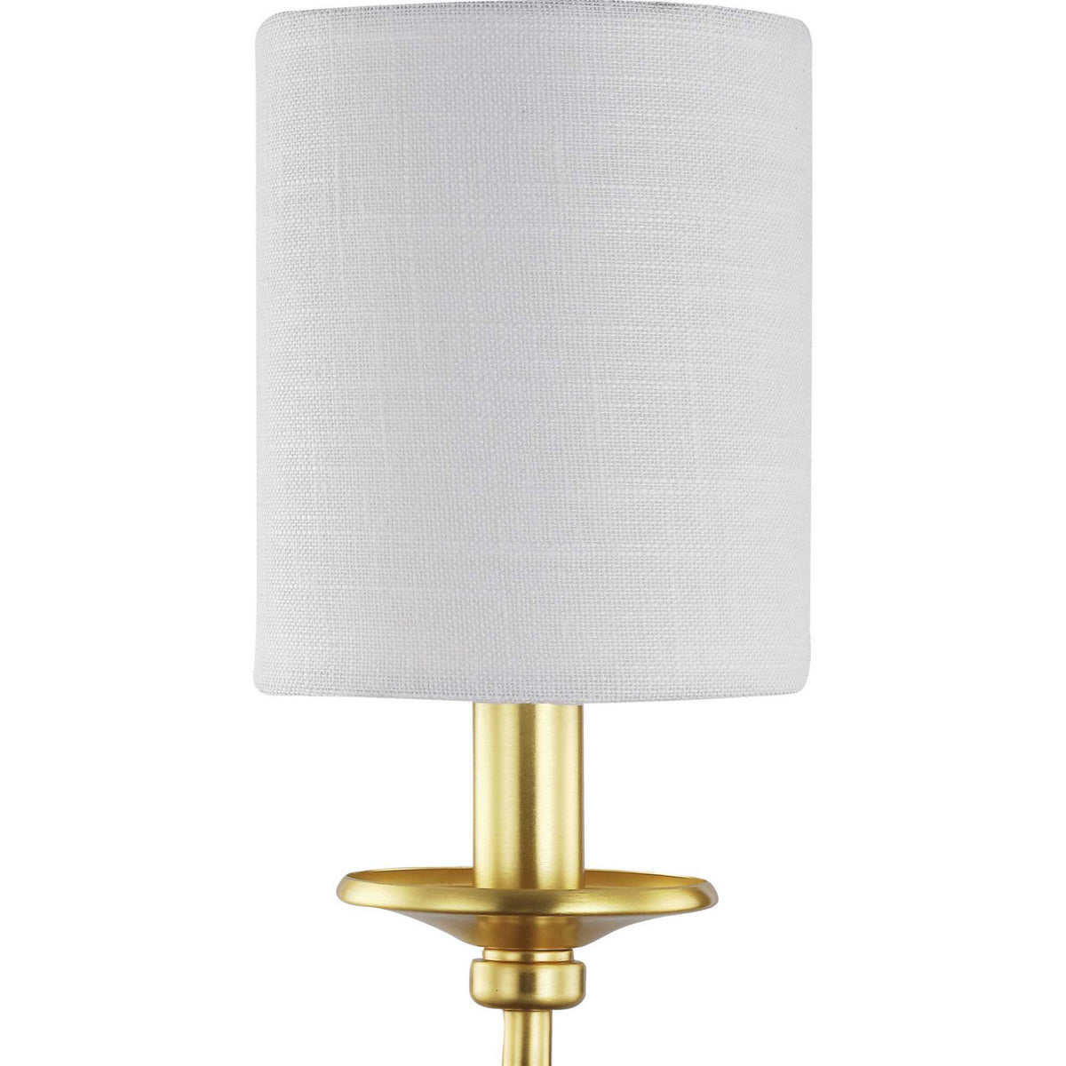 Bonita 1-Light Wall Sconce with White Linen Shade