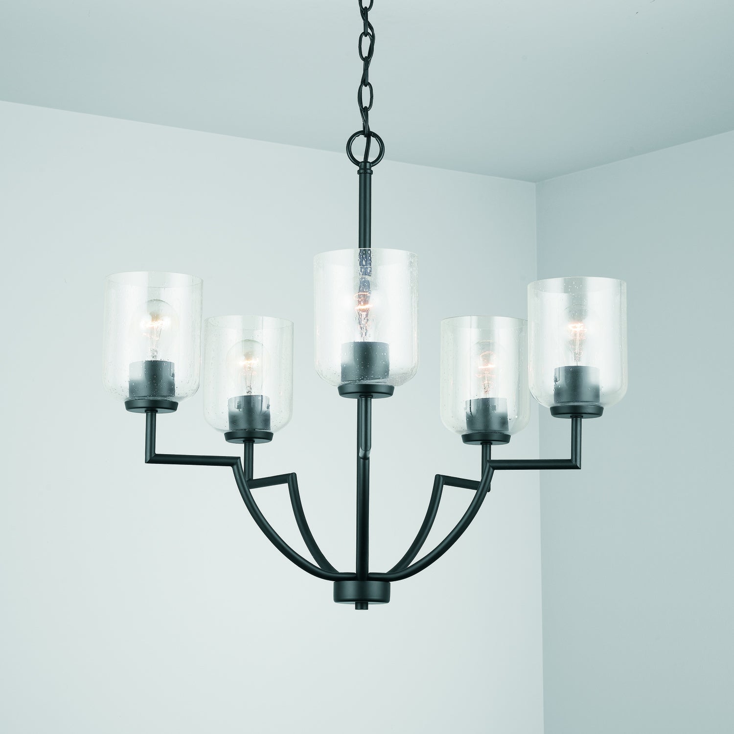 Carter 5-Light Clear Seeded Glass Chandelier