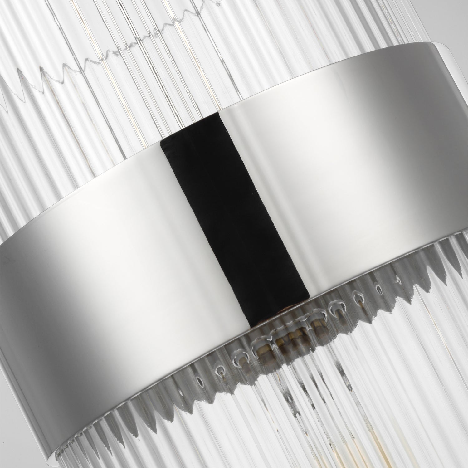 Geneva 7 in 1-Light Large Pendant with Rippled Glass Shade