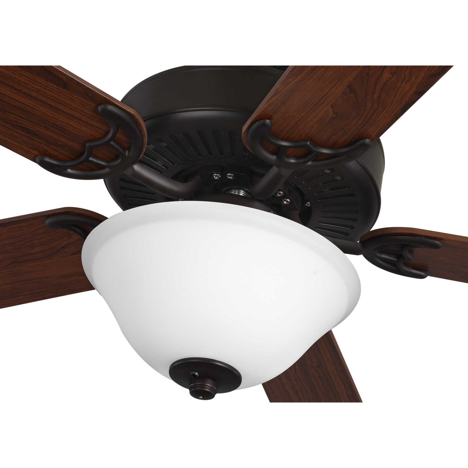 AirPro 52 in Five Blade Reversible Ceiling Fan with Etched Light Kit