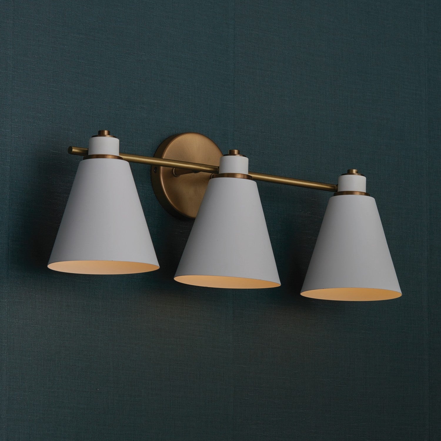 Bradley 3-Light 24 in Bathroom Vanity Light with Metal Shade