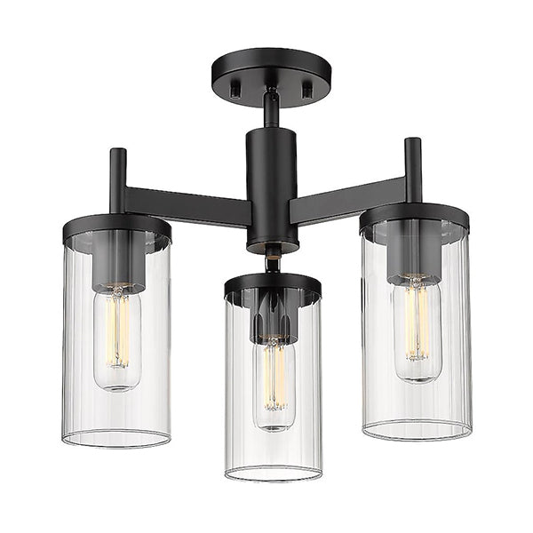 Golden Lighting 7011-3SF BLK-CLR: 79343_1.jpg (Variant Image)