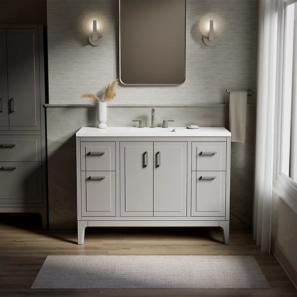 Seer 48 in Bathroom Vanity Cabinet with Sink and Quartz Top