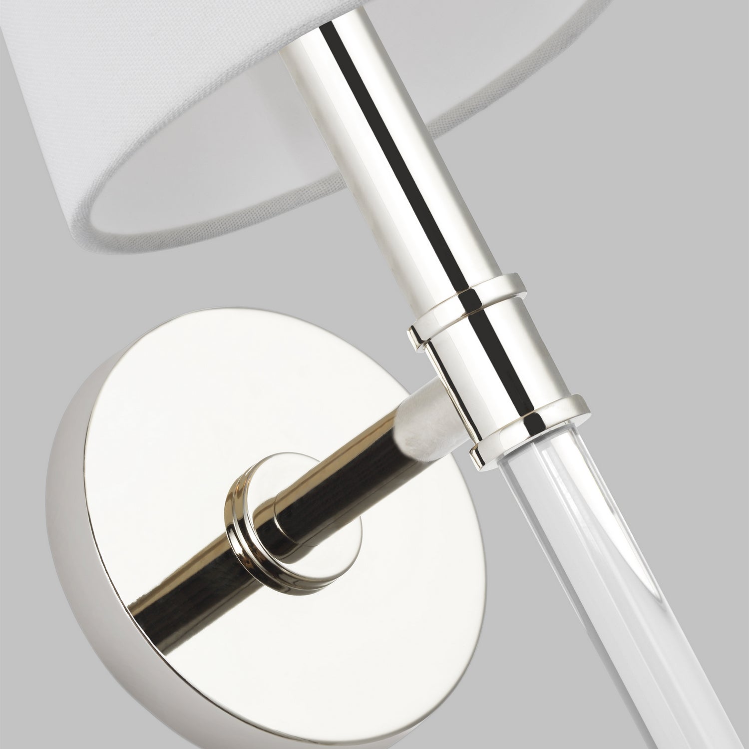 Hanover 1-Light Wall Sconce with White Fabric Shade