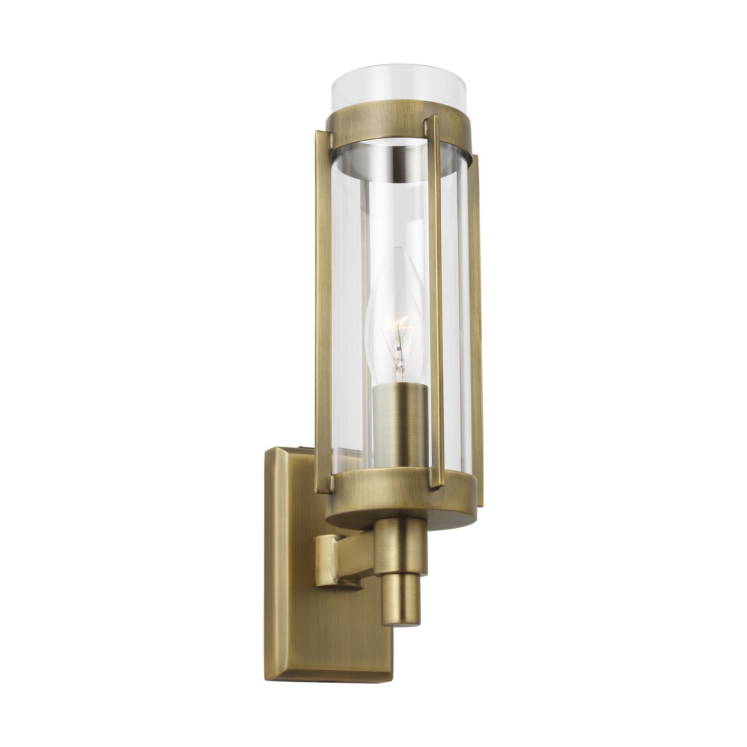 Flynn 1-Light Wall Sconce with Clear Glass Shade